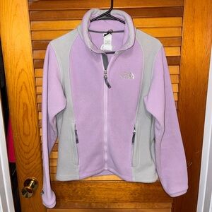 The North Face Women’s Lavender and Gray Fleece Jacket - size small